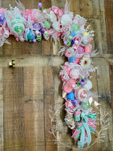 Load image into Gallery viewer, Candyland Christmas Mantel Garland – 9ft Pastel Holiday Garland with Battery Lights
