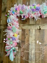 Load image into Gallery viewer, Candyland Christmas Mantel Garland – 9ft Pastel Holiday Garland with Battery Lights
