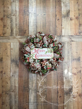 Load image into Gallery viewer, Merry Christmas Holly &amp; Plaid Wreath
