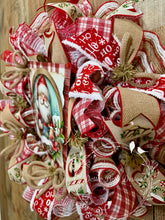Load image into Gallery viewer, Santa Woodland Christmas Wreath
