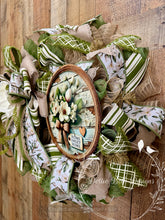 Load image into Gallery viewer, Home Sweet Home Magnolia Deco Mesh Wreath with Layered Bow
