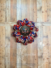 Load image into Gallery viewer, Patriotic American Eagle Wreath – United States 250th Anniversary 1776–2026 Red White and Blue Front Door Wreath
