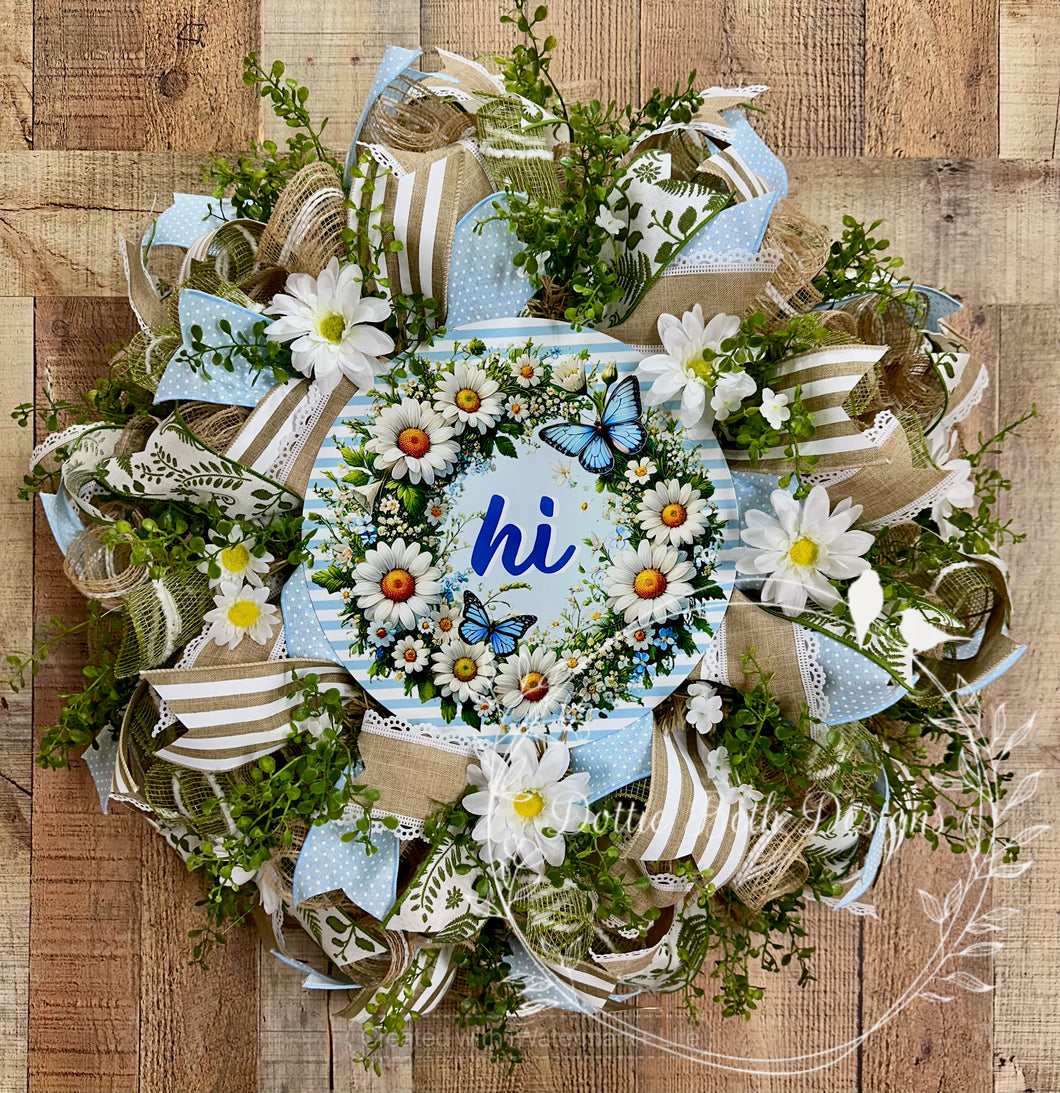 Hi- Daisies & Butterflies