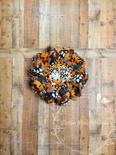 Load image into Gallery viewer, Hey Boo Halloween Ghost Deco Mesh Wreath | Orange, Black &amp; White Front Door Wreath with Ghosts, Bats &amp; Pumpkins
