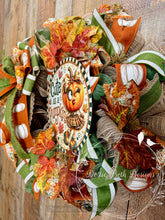 Load image into Gallery viewer, Cute as a Pumpkin Fall Wreath | Whimsical Autumn Front Door Décor
