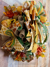 Load image into Gallery viewer, Oh My Gourd Fall Pumpkin Wreath | Green, Mustard Yellow and Orange Autumn Front Door Décor
