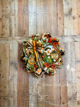 Load image into Gallery viewer, Fall Goose Wreath | Welcome to Our Patch Pumpkin Door Decor

