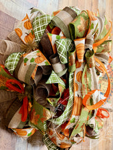 Load image into Gallery viewer, Fall Goose Wreath | Welcome to Our Patch Pumpkin Door Decor
