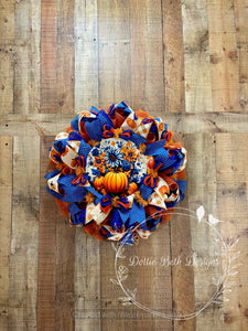 Fall Pumpkins, Orange & Royal Blue