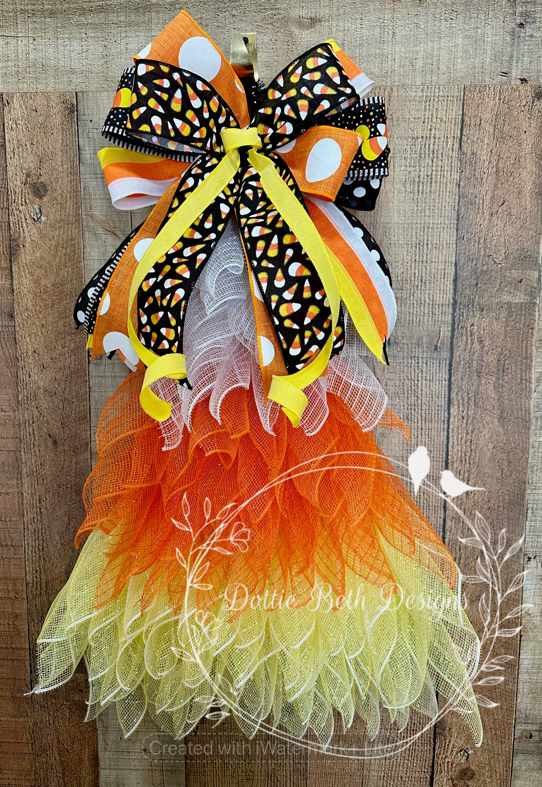 Candy Corn Tree Wreath